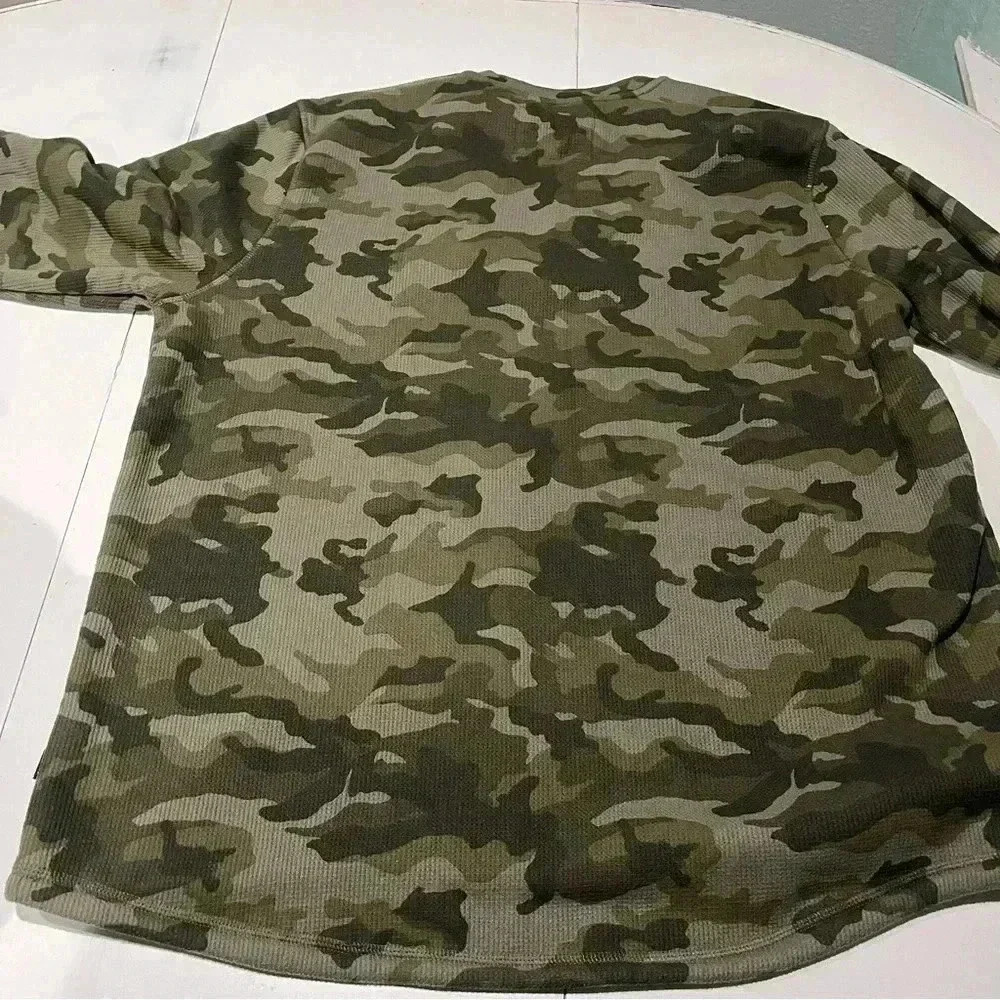 Men's XXL Lee sweater long sleeve shepra camo thick shaket winter thick green - Picture 3 of 4